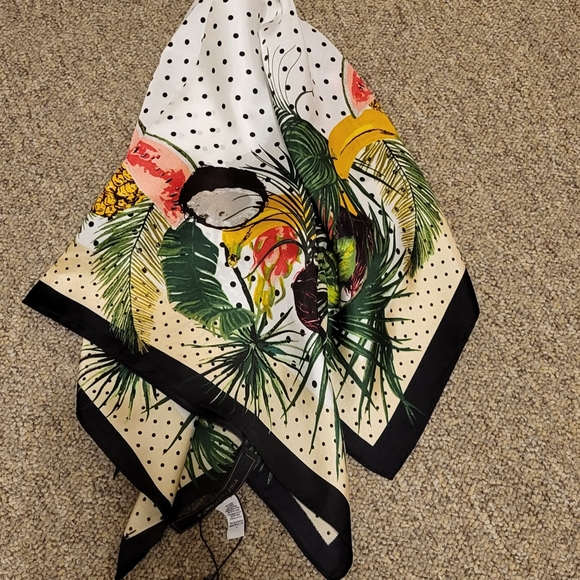 BCBGMaxazria Tropical Fruit Silk Scarf - Picture 10 of 11